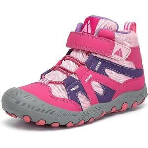 Mishansha Girls Size 11 Pink Gray Hiking Waterproof Breathable Ankle Sneakers